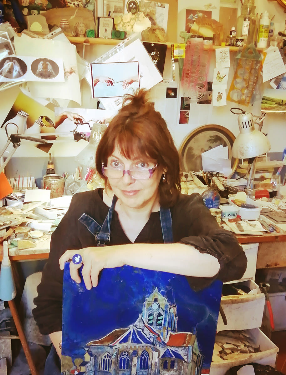 Mireille-Valentin-mosaico-fiorentino-ritratt