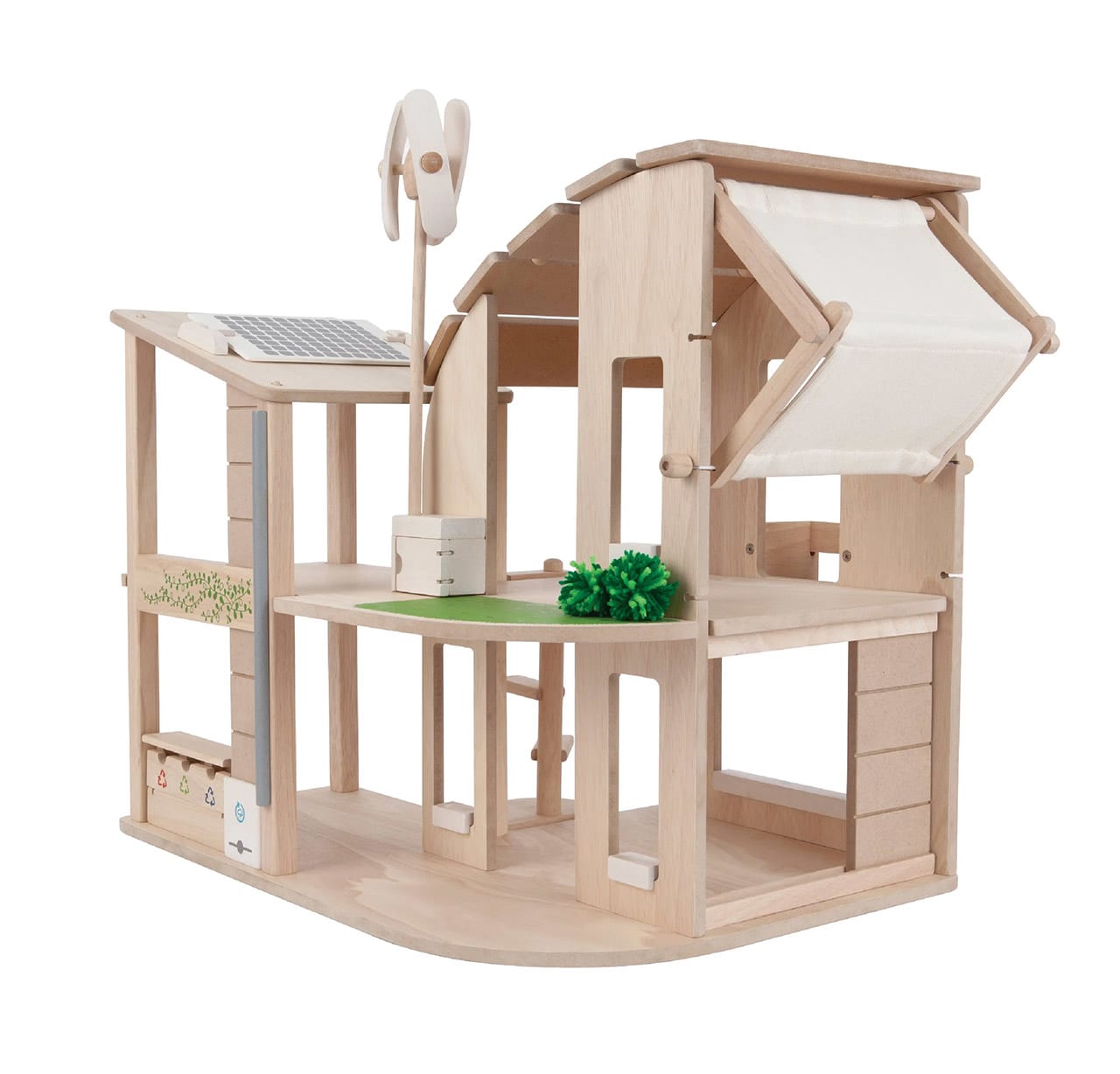 plantoys green dollhouse with furniture