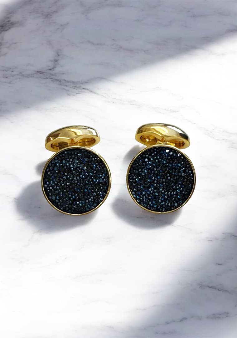 Moondust-Round-Cufflinks_-Yellow-Gold-_-Blue---C670YGBL
