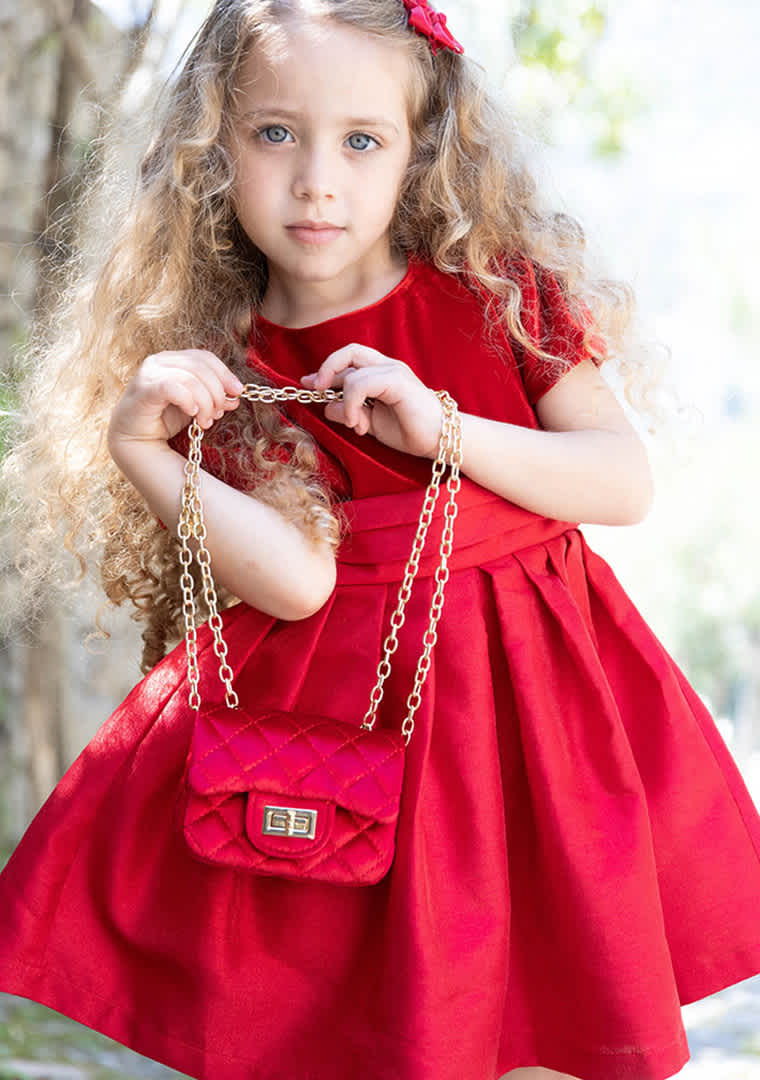 Handbag-velvet-Scarlet