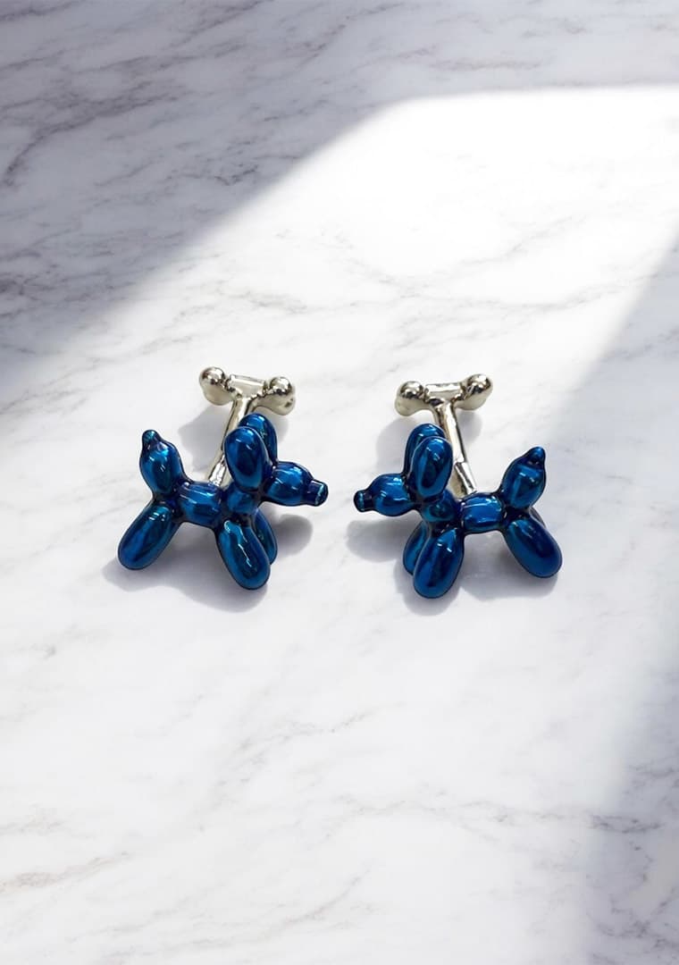 Balloon-Dog-Cufflinks_-Blue---C630BL
