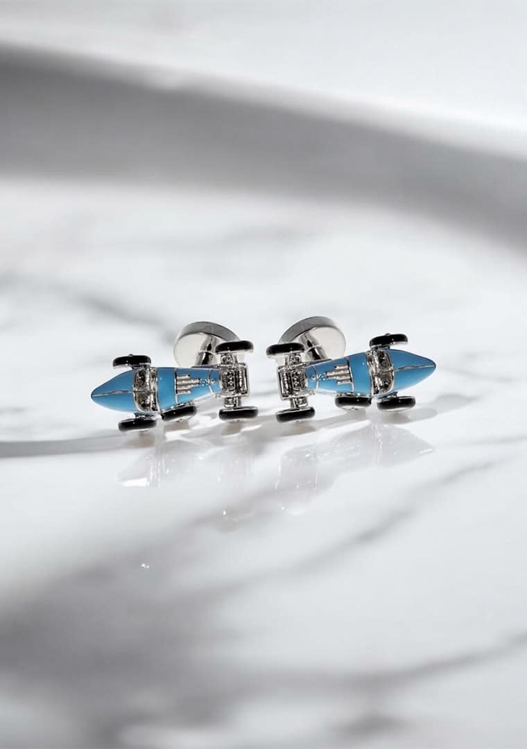 Retro-Bug-Car-Cufflinks_-Light-Blue---C550LB---1