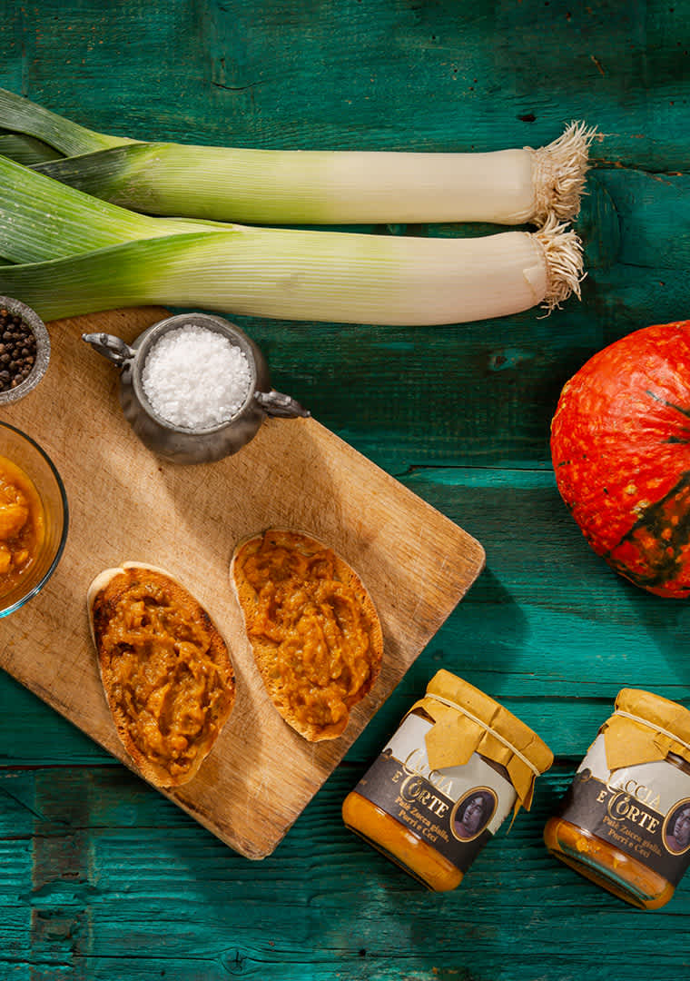 Patè-zucca-gialla-porri-e-ceci