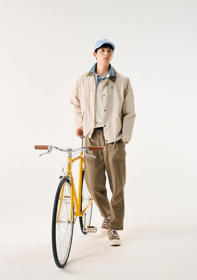 SS26-Mens-Heritage-Select---Transport-Jacket-MCA1106ST31_-Grendle-Trouser-MTR0802OL72_-Nelson-Chambray-Cap-MHA0933BL31_-Trainer-