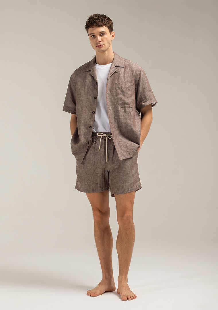 brown-linen-short-sleeve-shirt-front
